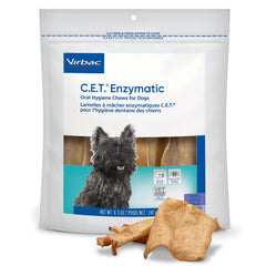 Virbac C.E.T. friandises dentaires petits chiens boeuf, dents propres et haleine fraîche.