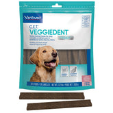 Virbac CET Veggiedent FR3SH, friandises dentaires pour chien grand, nettoie dents et rafraîchit l'haleine.