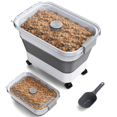 Conteneur d’alimentation Viretec pour chiens avec couvercle transparent et étanche pour vérifier le niveau