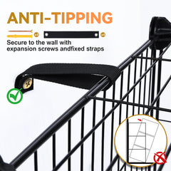 VISCOO cage chat rampe securite: escalade sûre pour chats et petits animaux.
