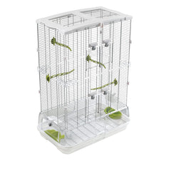 Vision M02 cage en fil pour perruches ondulées, espace généreux pour bouger.