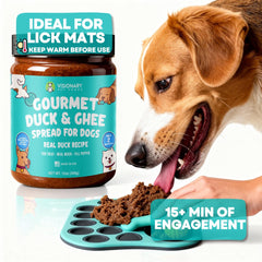 Visionary Pet Foods Pâte de Canard — poches pilules facilitant l'administration des médications.