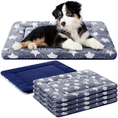 Tapis VitalCozy 4 pièces bleu offrant confort pour cage et couchage.