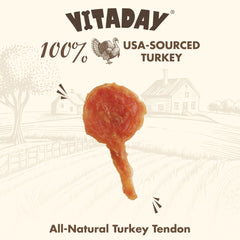 Vitaday Tendons dinde: chien en action, plaisir durable.