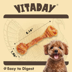 Vitaday tendons de dinde texture fibreuse favorable à une mastication prolongée.