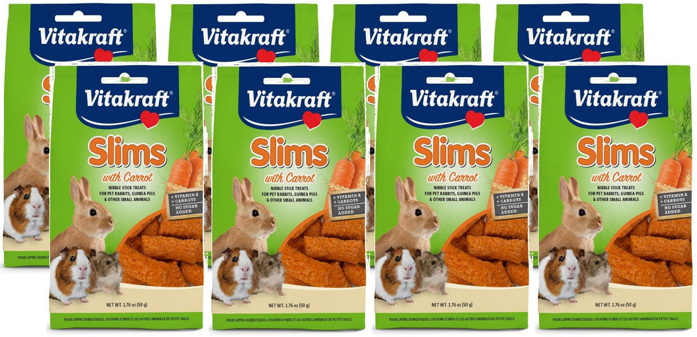 Vitakraft Carotte Slims pour lapin, croquant appétissant pour mastiquer quotidiennement et entretenir ses dents