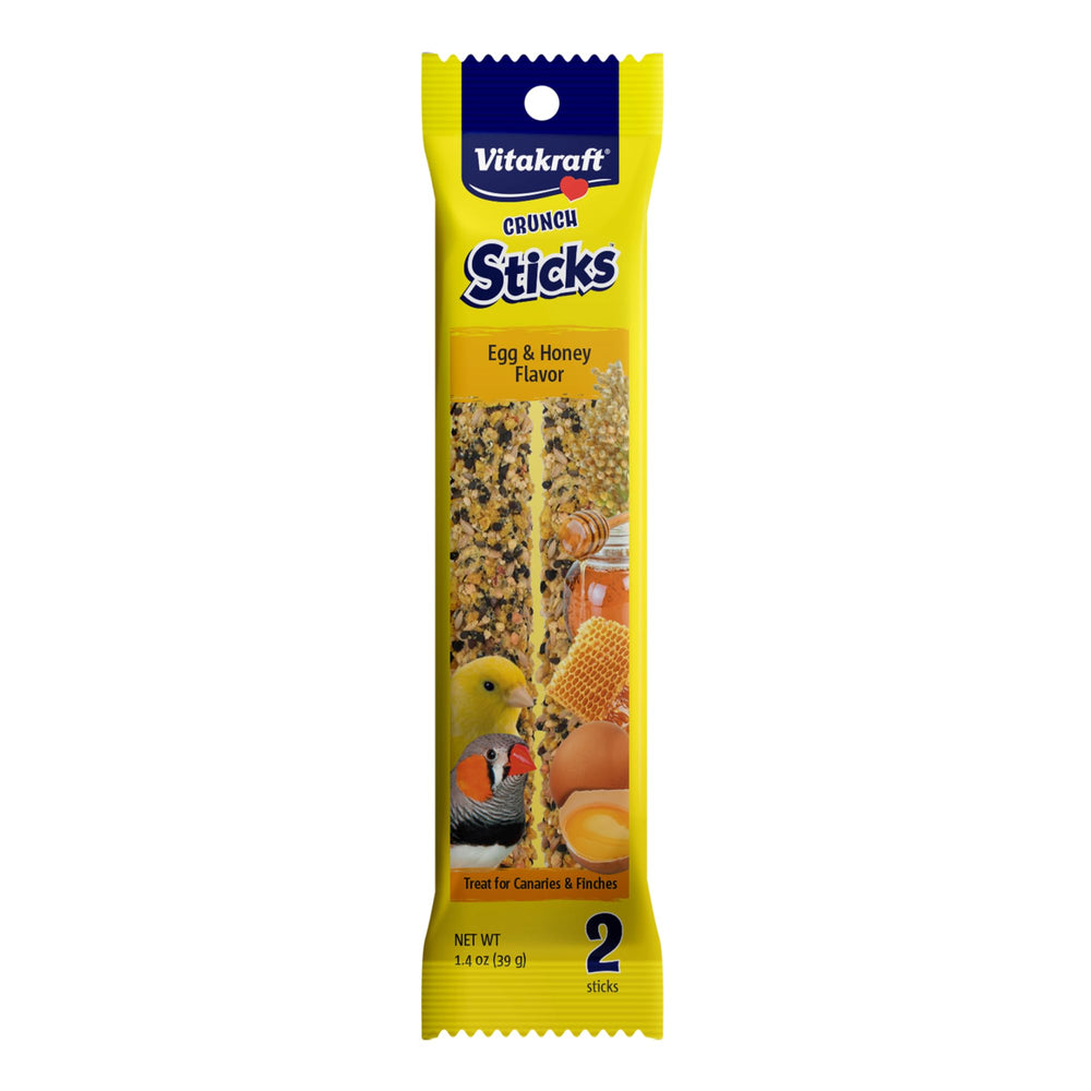 Vitakraft Crunch Sticks – centre bois naturel, durabilité pour rongement prolongé.