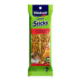 Vitakraft Crunch Sticks : tige bois triple-cuit pour hamster, mastication durable.