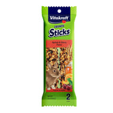 Vitakraft Crunch Sticks pour lapin avec emballage pratique et clip intégré.