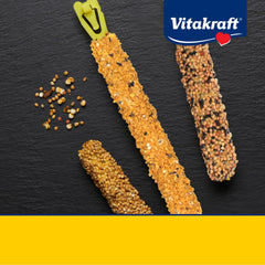 Vitakraft Crunch Sticks pour perruche – saveur banane, favorise l'engagement.