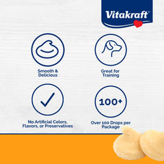 Vitakraft Drops yaourt: petits morceaux faciles à donner pour l'entraînement.
