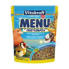 Vitakraft Menu, sachet refermable, conserve fraîcheur et saveurs du mélange.