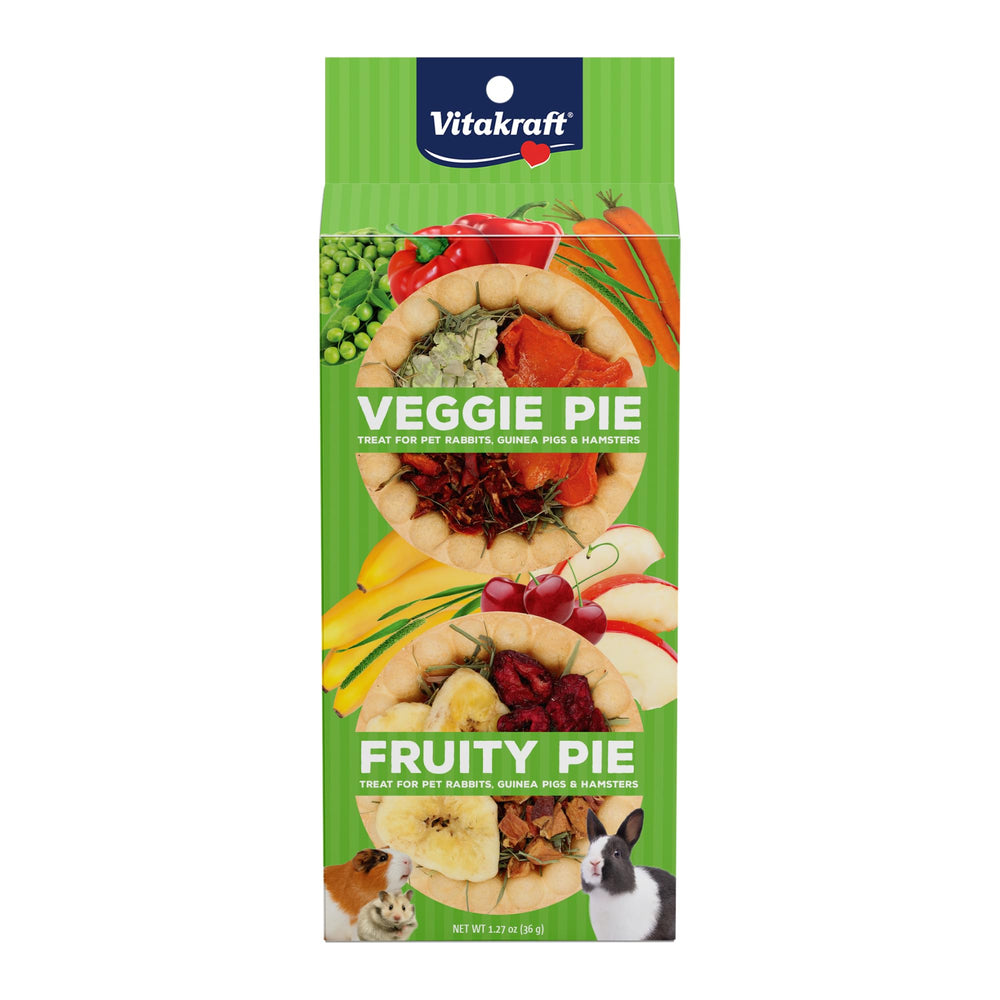 Vitakraft Tarte légumes et fruits tarte-legumes-fruits, récompense croquante et saine pour petits animaux.