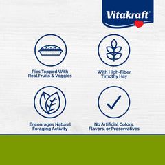 Vitakraft Tarte légumes et fruits tarte-legumes-fruits, croûte dorée et fibres pour l'alimentation.