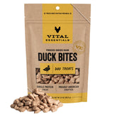 Vital Essentials bouchées canard séché: friandise protéinée mono-protéine pour chiens actifs.