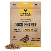 Vital Essentials sachet canard mini-bouchées, pratique pour repas quotidiens.