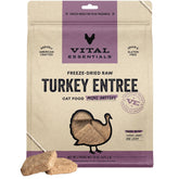 Vital Essentials Patties Dinde Mini lyophilise, texture proteine elevee pour chats actifs.