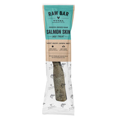 Vital Essentials peau saumon lyophilisée – tranche facile à mâcher, idéal pour chiot et chien léger.