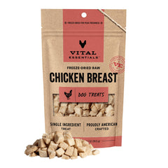Vital Essentials poitrines poulet lyophilisées dans le sachet — friandise protéinée.