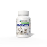 Vitality Science Pet Flora montre une bouteille et une dose faciles pour le soutien digestif