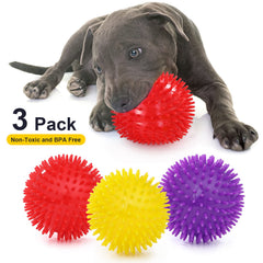 Balle dentition VITEVER violette 4,5 po attire l’attention et favorise le jeu.