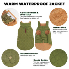Manteau Vitiswap rouge pour chien, chaleur douce au quotidien.