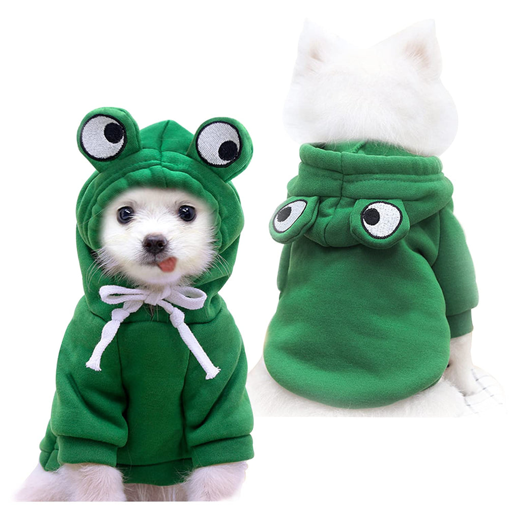 VITSOLE manteau-pull chien grenouille: chaleur douce et facile à enfiler.