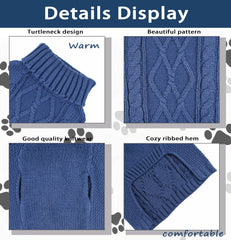 Détail du dos du pull Viunimo XS bleu pour chien.