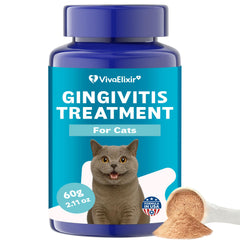 VivaElixir Cat Dental Care: poudre gingivite; aide à soulager l'inflammation des gencives.