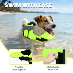 VIVAGLORY gilet chien visibilite haute reflechissants pour nage en securite