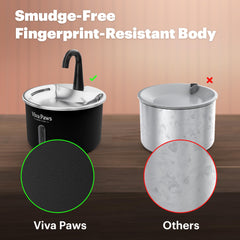 VIVA PAWS pompe silencieuse chat: boisson paisible et sans bruit.