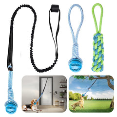 VibeVerve jouet bungee pour petit chien, favorise l'exercice et le jeu interactif.