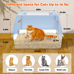 Bac litiere Vivifying en acie r avec porte laterale XL pour grands chats