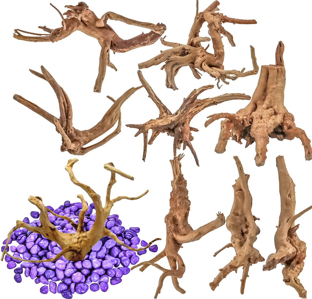Vmiapxo bois-drift naturel pour aquarium, decor realiste et apaisant.