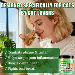 Voererh Glovoro Poudre Dentaire pour chat – lutte contre le tartre