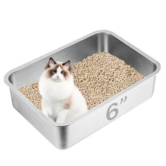 Bac Volope en acier inoxydable, grandes dimensions pour plusieurs chats.