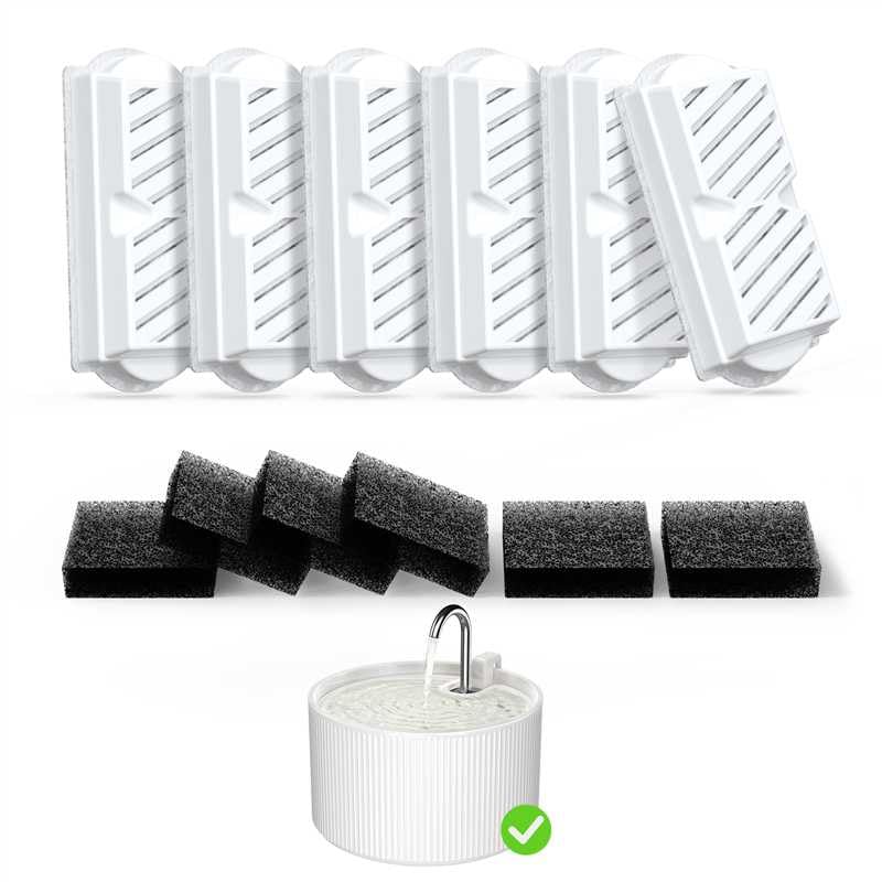 Voluas filtre de remplacement pour fontaine chat en céramique, eau plus fraîche.