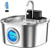 Fontaine Voluas acier inox – eau fraîche et sûre pour votre chat.