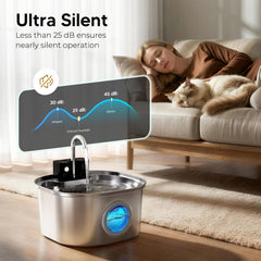 Fontaine Voluas – modes boisson pour s’adapter au rythme du chat.