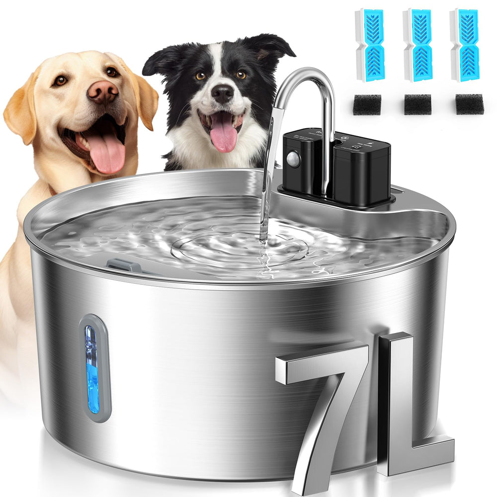 Voluas fontaine d’eau chien 7L: grande capacite pour hydratation tout au long de la journee