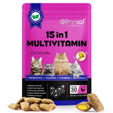Bouteille VOSIFSDIY Cat vitamines 15 en 1 prête à l’emploi pour le soutien quotidien.