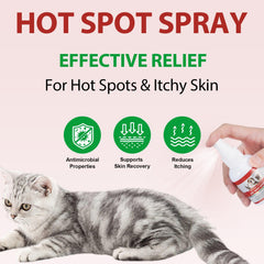 VOSIFSDIY Hot Spot Spray sur zone irritée, soulagement ciblé pour chat