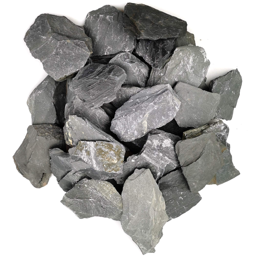 Voulosimi Ardoise naturelle pour aquarium, vue d'ensemble, idéale pour cavernes subaquatiques.