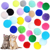 Boules pompon VOVIGGOL douces pour chats, sans cloches, pour jeux calmes.