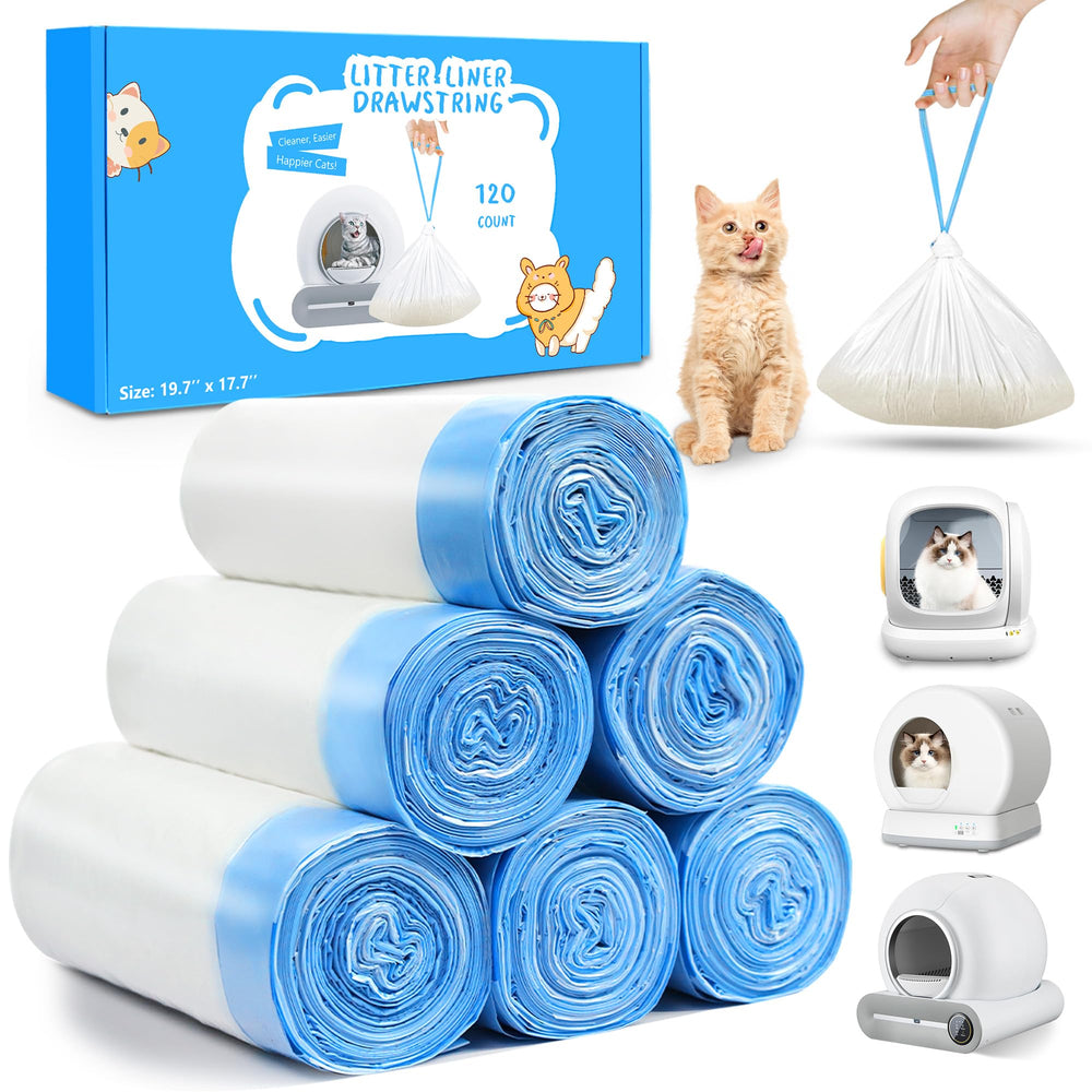 VOZIXALA sacs-litiere-auto ensemble 120pcs pour multi-chats