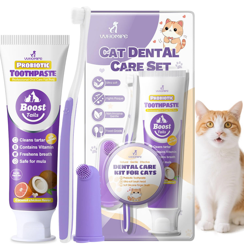 VVHOMIFE brosse chat soft, nettoyage précis pour petites dents et zones difficiles d'accès.