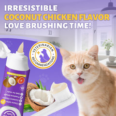 VVHOMIFE dentifrice chat coco poulet, goût apprécié et nettoyage sûr.