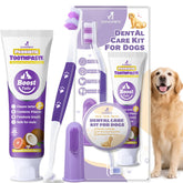 VVHOMIFE kit soin buccal chien dentifrice coco-poulet pour un nettoyage en douceur.
