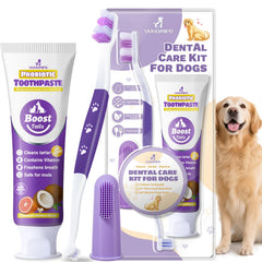 VVHOMIFE kit soin buccal chien dentifrice coco-poulet pour un nettoyage en douceur.