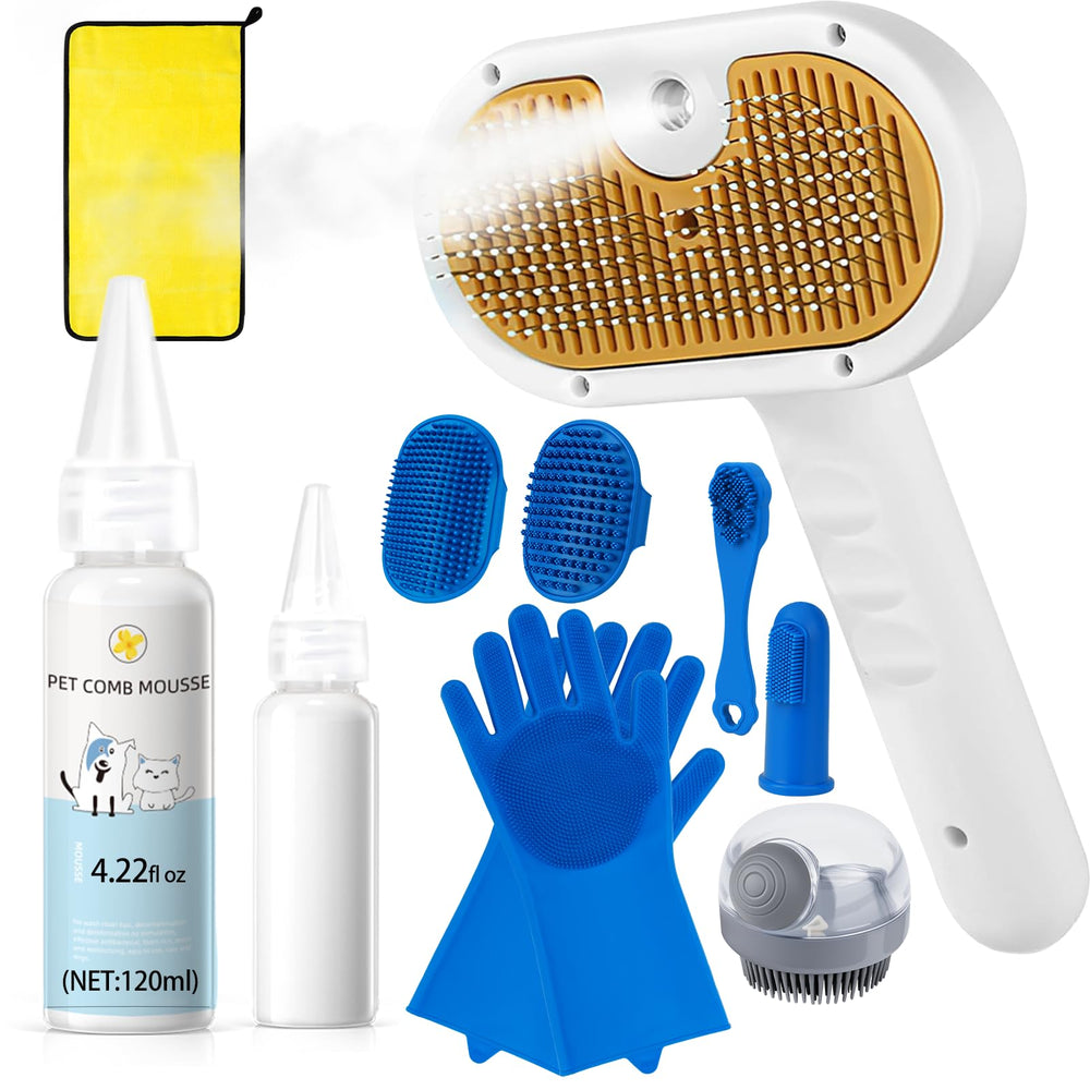 La brosse vapeur principale VVVVVW démêle rapidement et nettoie les poils.